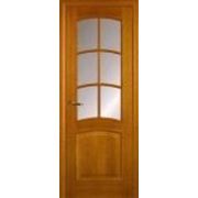 Межкомнатные двери массив сосны, шпонированный натуральным дубом “Премиум 1072“ полотно под остекление фотография