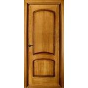 Межкомнатные двери массив сосны, шпонированный натуральным дубом “Наполеон“ полотно глухое фотография
