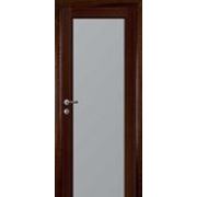 Межкомнатные двери массив сосны, шпонированный натуральным дубом “Премиум 1126“ полотно под остекление фотография
