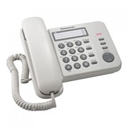 Телефон PANASONIC KX-TS2352RUW, белый, память 3 номера, повторный набор, тональный/импульсный режим, индикатор фото
