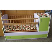 Кроватки детские из цветного ламината фото