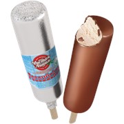 Мороженое «РОССИЙСКОЕ» эскимо пломбир ванильный в шоколадной глазури 80 г фото
