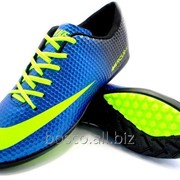 Футбольные сороконожки Nike Mercurial Victory Turf Blue/Yellow/Black фото
