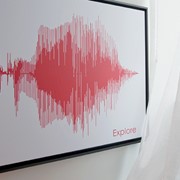 Картина из звука на немецком холсте White фото