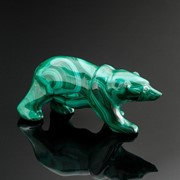 Сувенир “Медведь средний“, натуральный малахит фото