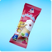 Мороженое Пустунчик. Чизкейк-малина фото