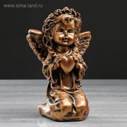Статуэтка “Ангел с сердцем“ бронзовый цвет, 18 см фотография