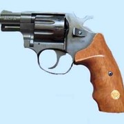 Револьвер Флобера ALFA 420, никель, деревянная рукоять фото