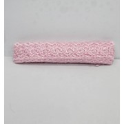 Кружево капрон 4см 9метров узорчатое розовое фотография