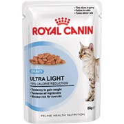 Ultra Light (в соусе) Royal Canin корм для взрослых кошек, Пакет, 12 x 0,085кг фото