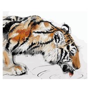 Картина по номерам “Тигр на водопое“ размер 30x40 (арт. ME1067) фото
