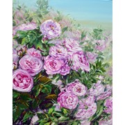 Картина маслом "Розовые розы"