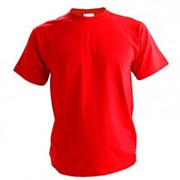 Футболка мужская х/б150, красная, размер 50 фото