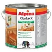 Шелковисто-матовый прозрачный лак для наружных и внутренних работ Alpina Klarlack 0,75л