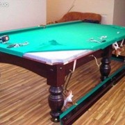 Перетяжка и реставрация бильярдных и покерных столов фото