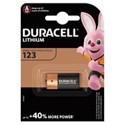 Батарейка DURACELL Ultra CR123, Lithium, 1 шт., в блистере, 3 В, 75058646 фотография