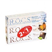 Зубная паста ROCS бион/кофе/шоколад, 74гx3 фотография