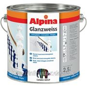 Эмаль универсальная Alpina Glanzweiss 10 л фотография