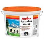 Фасадная краска Alpina Fassadenweiss B1 10 л, цена Минск фото