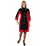 Пальто демисезонное турецкий кашемир черное с красным