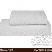 Полотенце для ванной Soft Cotton WAVE хлопковая махра белый 50х100 фотография