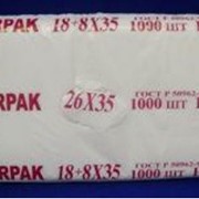 Пакет фасовочный, шуршащий 18+8x35 (8) В пластах SuperPak красная (арт 70080) Россия [упаковка] фото