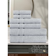 Подарочный набор полотенец для ванной 30x50 (2), 50х90(2), 70х140(2) Karna GAMA хлопковая махра серый фотография