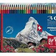 Набор цветных карандашей Carandache Prismalo Акварель, 30 цветов, 2.95 мм, металлический футляр