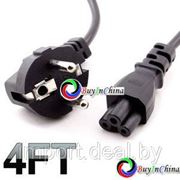 3-контактный 4FT сетевой кабель питания для ноутбуков фотография