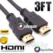 HDMI кабель с позолоченными контактами (1 м) фото