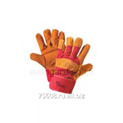 Перчатки РУССКИЕ ЛЬВЫ спилковые комбинированные утепленные Артикул: 046412 фото