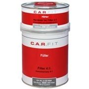 Грунт акриловый автомобильный C.A.R.FIT двухкомпонентный с отвердителем “Filler 4+1 HS“ 1 л, серый фото