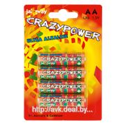 LR 6 jaZZway CrazyPower Alkaline BL-4 эл. питания. фотография