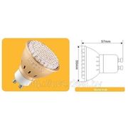 GU10-H 220V 60LED 120° (3W 250/210lm) Тепло-Белый (аналог галогенной лампе 50 Ватт) фотография