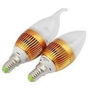 Светодиодные лампы с цоколем E14, 3W “Свеча на ветру“ фото