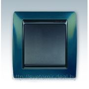 Выключатель одноклавишный Simon 82 металл (синий металик) фотография