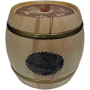 Продукт класса “Премиум” - "Алтайский гостинец" - мёд фасованный в сувенирные деревянные бочата залитые натуральным воском.