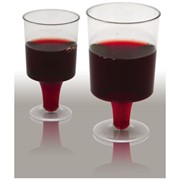 Бокал стеклоподобный 200 мл d-7 cm · 10 cm для вина на ножке 10 шт PapStar 12145 фото