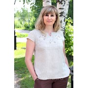 Льняная блуза мод. 49-18 (52, Серый)