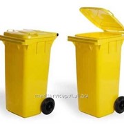 Бак пластиковый с крышкой для сбора мед отходов 12л желтый фото