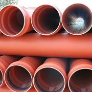 Труба канализационная 110/3000/3,2/PVC-U наружная оранжевая фотография