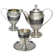 Чайные и кофейные наборы из серебра фото