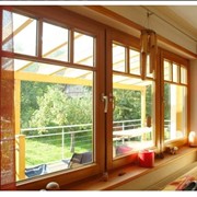 Окна с деревянными рамами остекленные Львов, продажа евроокон деревянных от производителя, купить окна деревянные. фото