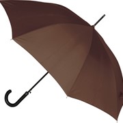 Зонт-трость полуавтоматический, коричневый фото