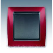 Выключатель 1клавишный, гранатовый металик фото
