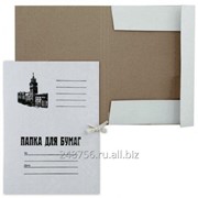 Папка для бумаг с завязками, картон немелованный, 440г/м2 фото