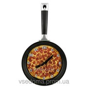 Часы настенные Сковорода пицца фотография