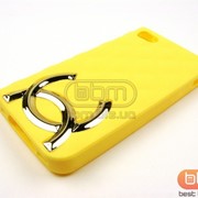 Накладка iPhone 4/4S CHANEL (силикон) желтый 70142g