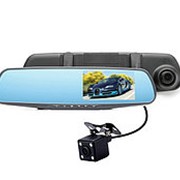 Зеркало + регистратор с камерой зад.вида + сенсорный экран Vehicle Blackbox DVR 1080P HD Touch фото