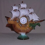 Часы настольные керамические сувенирные Корабль фото